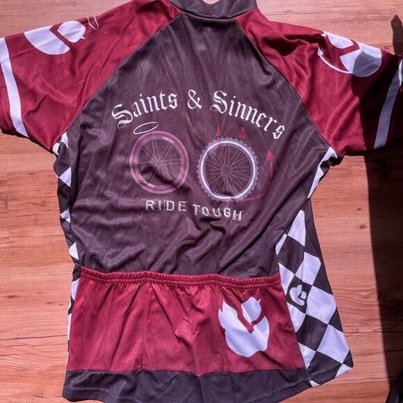 *Tough Chik Saints & Sinners Cycling Jersey, Sz 3XL - Picture 1 of 3